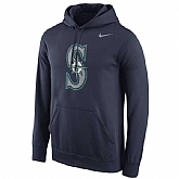 Men's Seattle Mariners Nike Logo Performance Pullover Hoodie - Navy Blue,baseball caps,new era cap wholesale,wholesale hats